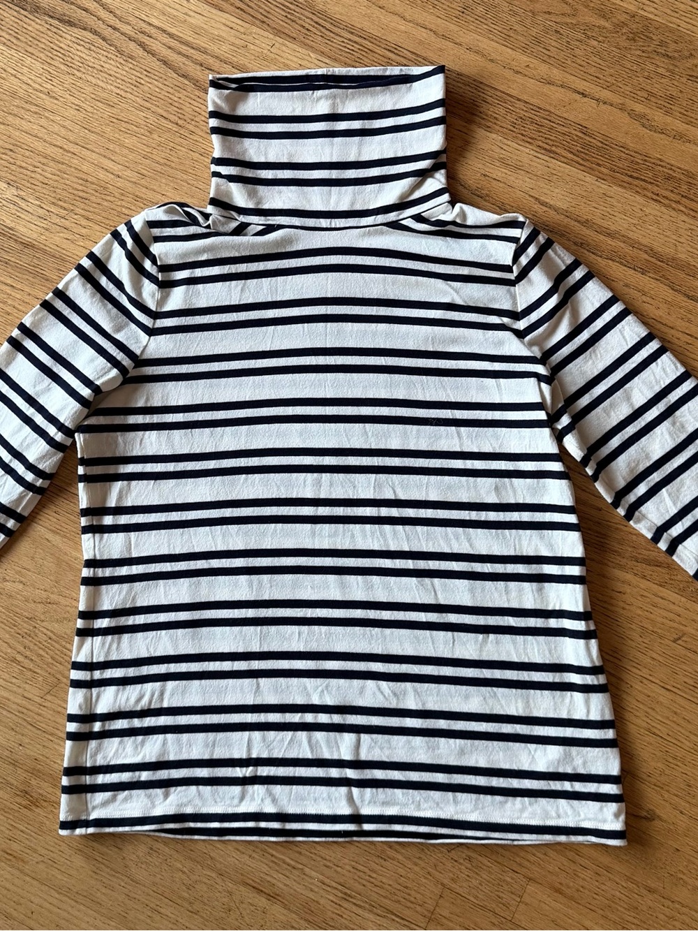 Talbots Petite MP Striped Turtleneck Tee